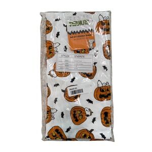 Peanuts Halloween Kitchen Towels Set of 2 Jack O Lantern Snoopy Bats‎